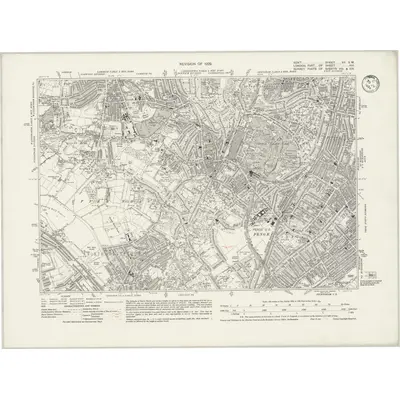 1929 Map of Kent VII.SW, 1934 Print