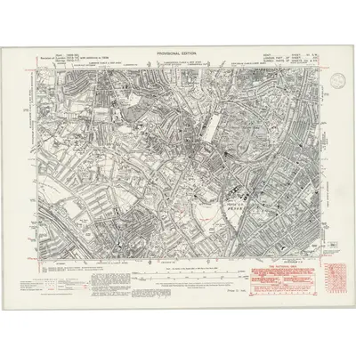 1938 Map of Kent VII.SW, 1946 Print