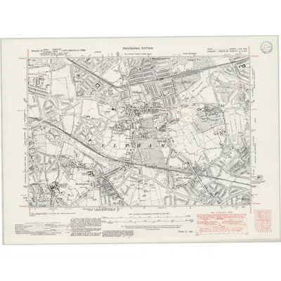 1938 Map of Kent VIII.NW, 1948 Print