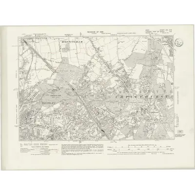 1930 Map of Kent VIII.SW, 1934 Print