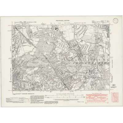 1938 Map of Kent VIII.SW, 1946 Print