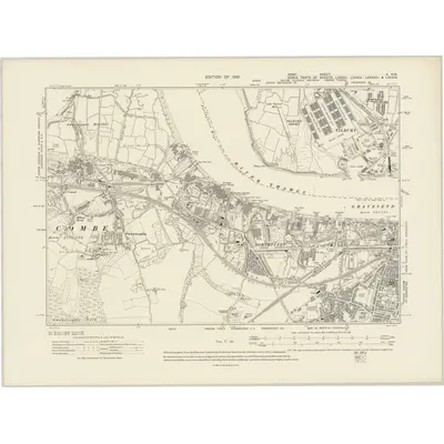 1907 Map of Kent X.NW, 1910 Print