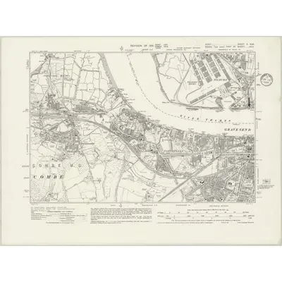 1931 Map of Kent X.NW, 1934 Print