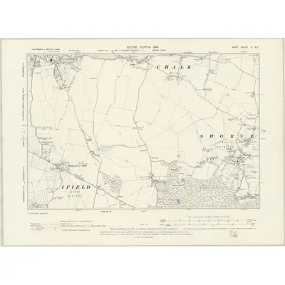 1895 Map of Kent X.SE, 1898 Print