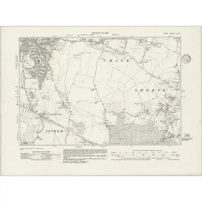 1932 Map of Kent X.SE, 1934 Print