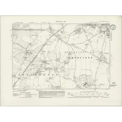 1931 Map of Kent X.SW, 1933 Print