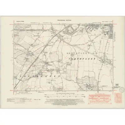 1938 Map of Kent X.SW, 1950 Print