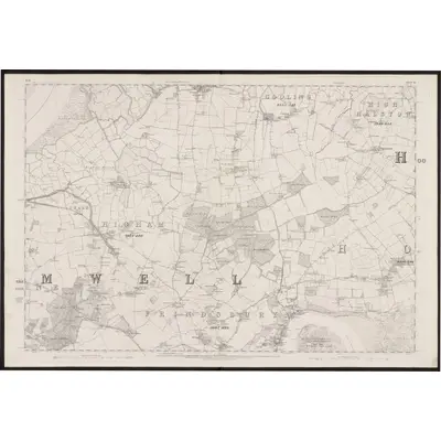 1862 Map of Kent XI, 1870 Print