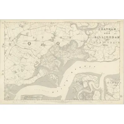 1862 Map of Kent XII, 1870 Print