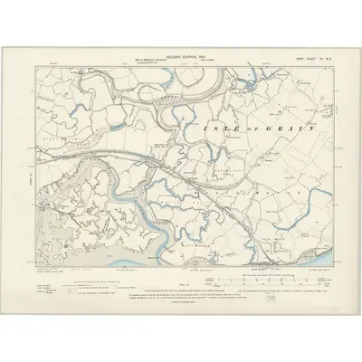 1895 Map of Kent XII.NE, 1897 Print
