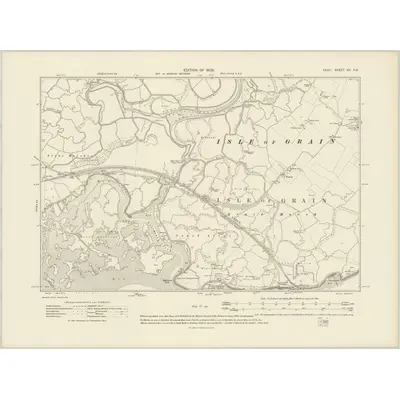 1906 Map of Kent XII.NE, 1908 Print