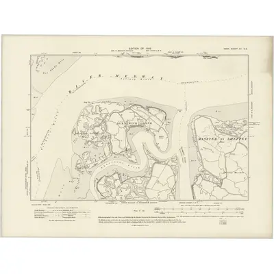 1906 Map of Kent XII.SE, 1909 Print