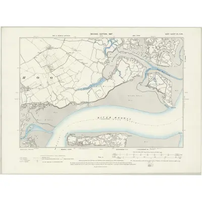 1895 Map of Kent XII.SW, 1897 Print