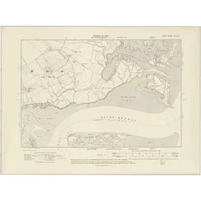 1906 Map of Kent XII.SW, 1909 Print