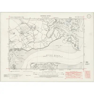 1938 Map of Kent XII.SW, 1946 Print
