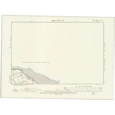 1896 Map of Kent XIII.NE, 1899 Print