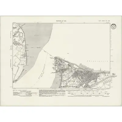 1931 Map of Kent XIII.NW, 1933 Print