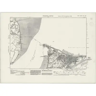 1931 Map of Kent XIII.NW, 1944 Print