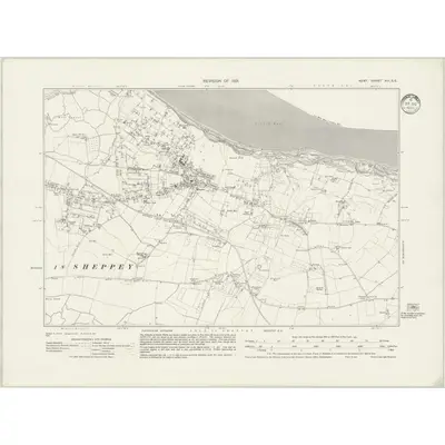 1931 Map of Kent XIII.SE, 1933 Print