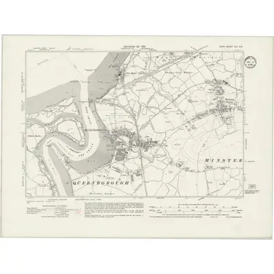 1931 Map of Kent XIII.SW, 1934 Print
