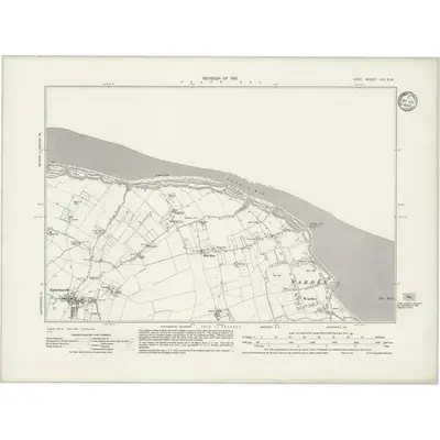 1931 Map of Kent XIV.SW, 1933 Print