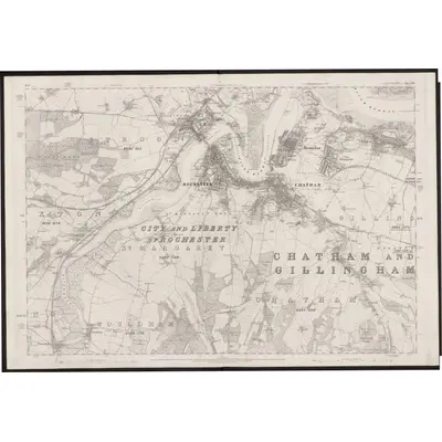 1863 Map of Kent XIX, 1869 Print