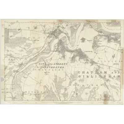 1863 Map of Kent XIX, 1869 Print