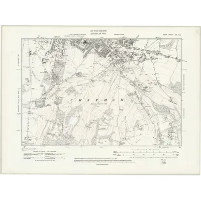 1906 Map of Kent XIX.SE, 1941 Print