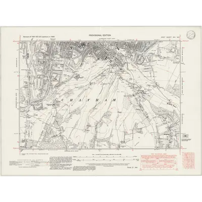 1938 Map of Kent XIX.SE, 1946 Print