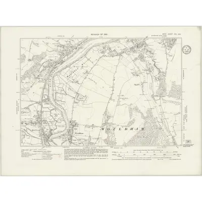 1932 Map of Kent XIX.SW, 1935 Print