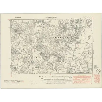 1936 Map of Kent XL.NE, 1949 Print
