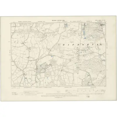 1895 Map of Kent XL.SE, 1898 Print