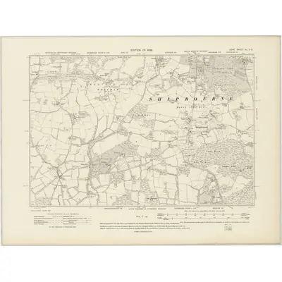 1907 Map of Kent XL.SE, 1909 Print