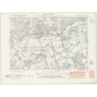 1938 Map of Kent XL.SW, 1946 Print