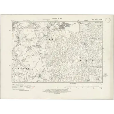1936 Map of Kent XLI.NW, 1947 Print