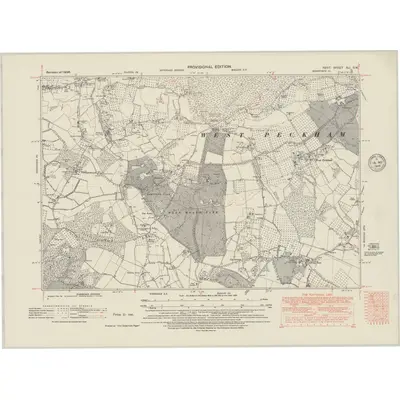 1936 Map of Kent XLI.SW, 1948 Print
