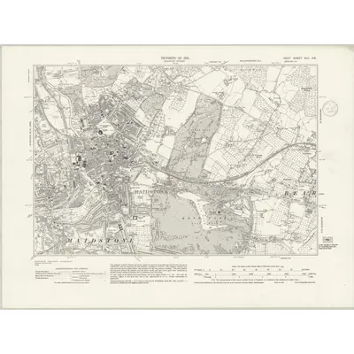 1931 Map of Kent XLII.NE, 1936 Print