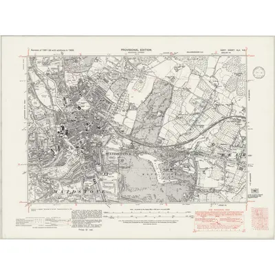 1938 Map of Kent XLII.NE, 1946 Print