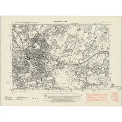 1947 Map of Kent XLII.NE, 1949 Print
