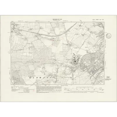 1931 Map of Kent XLII.NW, 1936 Print