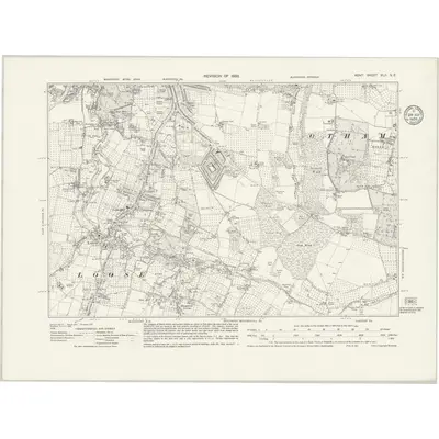 1933 Map of Kent XLII.SE, 1935 Print