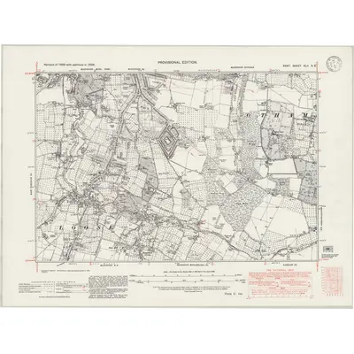 1938 Map of Kent XLII.SE, 1946 Print