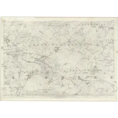 1865 Map of Kent XLIII, 1870 Print