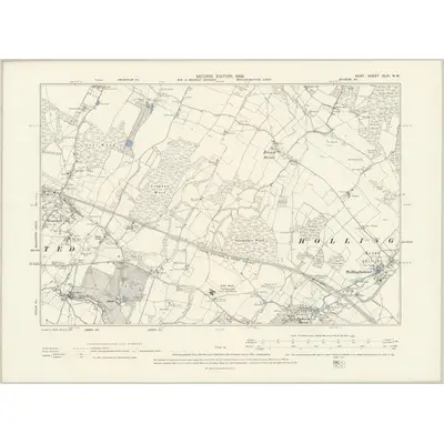 1895 Map of Kent XLIII.NW, 1898 Print