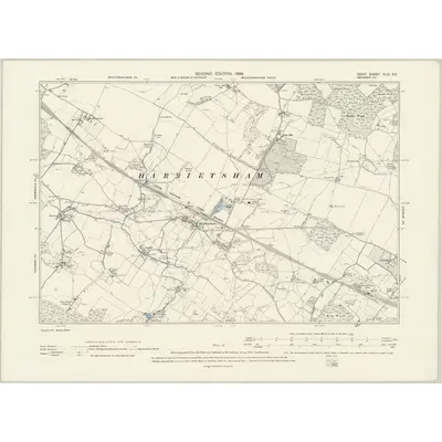 1895 Map of Kent XLIII.SE, 1898 Print