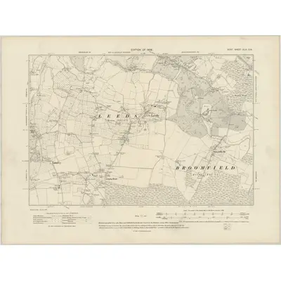 1906 Map of Kent XLIII.SW, 1909 Print