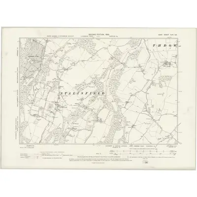 1896 Map of Kent XLIV.SE, 1898 Print