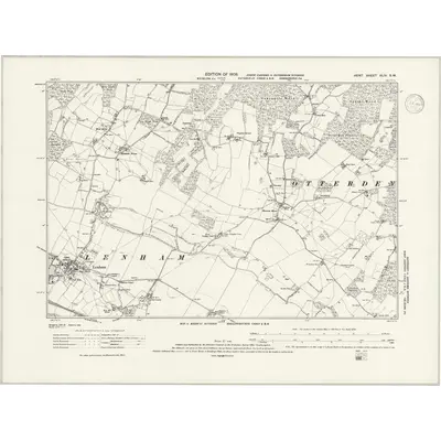 1906 Map of Kent XLIV.SW, 1938 Print