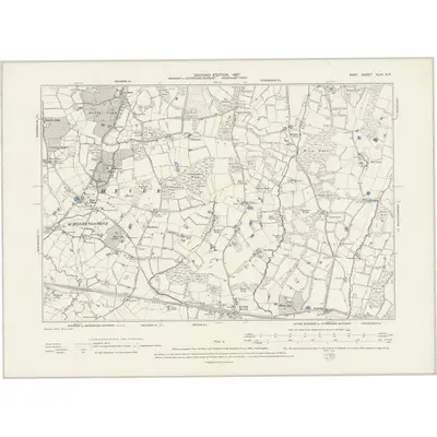 1896 Map of Kent XLIX.NE, 1897 Print