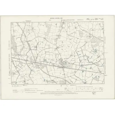 1895 Map of Kent XLIX.NW, 1898 Print